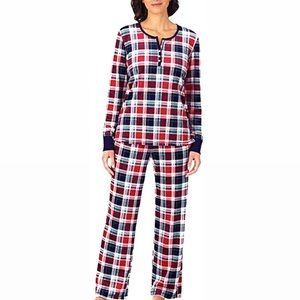 Plaid Pajama Set, Nautica Pajamas Set, holiday pajamas, cute pajamas, Medium